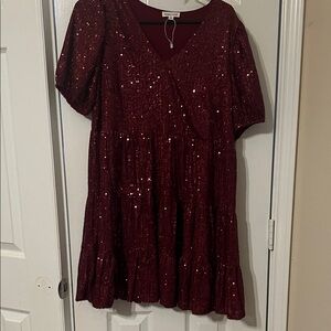 Red Sequin Dress